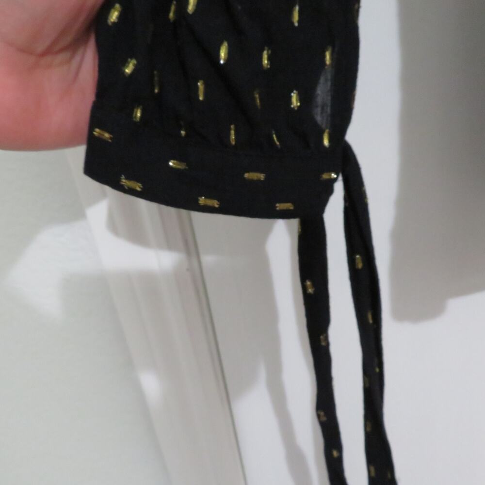 Maette 1X Black Gold Long Sleeve Top - Picture 5 of 7